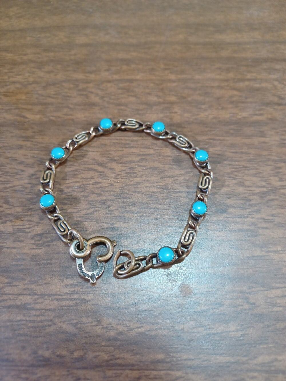 Vintage Navajo Turquoise Copper Bracelet